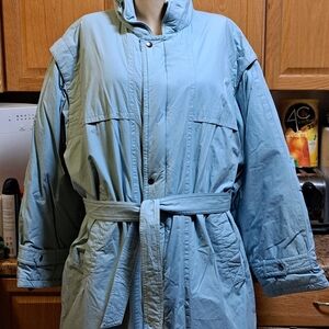 Winter Club International By Cor-Tex Light Blue Down Coat Size XL 52/54